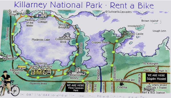 Cycling Map Killarney