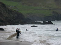 Surfing the west coast of Ireland.