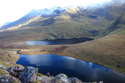 Looking down from Carrauntoohil